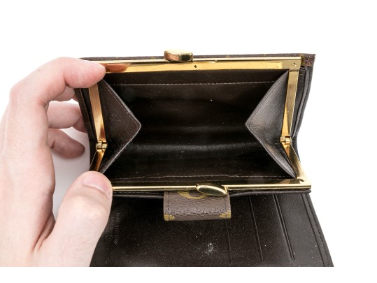Dunhill Vintage Tan Leather Hinged Holder