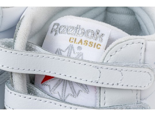 Reebok White Leather Classic Retro Velcro High Tops, Size 8