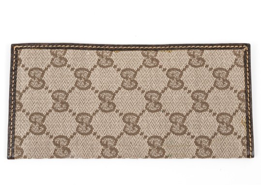 Gucci Vintage Guccissima Pattern Check Book Holder