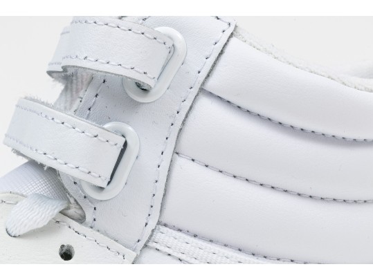 Reebok White Leather Classic Retro Velcro High Tops, Size 8