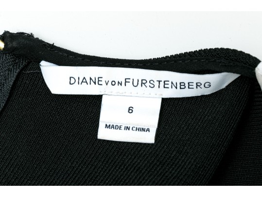 Diane Von Furstenburg Unique Leather Sleeveless Dress, Size 6