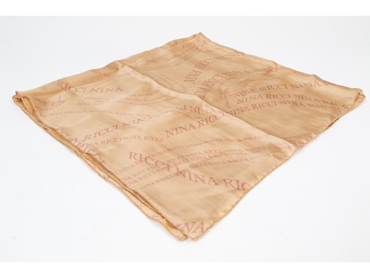 Halston, Nina Ricci, Laura Biagiotti Lot Of Three Pretty Vintage Silk Scarves