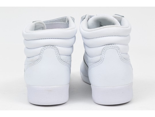 Reebok White Leather Classic Retro Velcro High Tops, Size 8