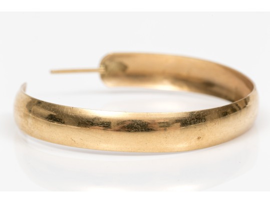 14K Simple Hoop Earrings