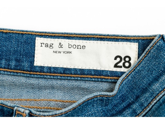 Assorted Designer Jeans Lot, Six Pieces,  Including Hudson And Vince, Assorted Sizes