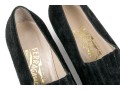 Salvatore Ferragamo Handsome Black Suede Loafer, Size 10B