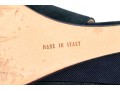 Salvatore Ferragamo Fun Blue Suede And Grosgain Slingback Wedges, Size 10B