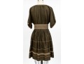 Diane Von Furstenburg Lovely Green Silk Embroidered Trim Dress, Size 4
