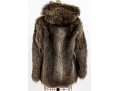 The Tepper Collection NY Tannish Brown Raccoon Fur Hooded Zip Jacket