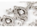 Shimmering Sterling And White Zirconia Chandelier Earrings