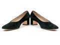Salvatore Ferragamo Classic Black Suede Pumps, Size 10B