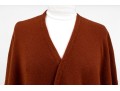 N.Peal Striking Rust 100% Cashmere Wrap, OSFA