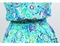 Lilly Pulitzer Cheerful Turquoise And Green Strapless Maxi Dress, Size Small
