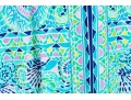 Lilly Pulitzer Cheerful Turquoise And Green Strapless Maxi Dress, Size Small