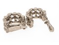 Yves St. Laurent Wonderful Vintage Silver Toned Open Basketweave Earrings