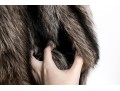 Stylish Tannish Brown Raccoon Fur Hooded Zip Jacket