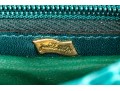 Judith Leiber Handsome Teal Lizard Mini Purse/key Chain