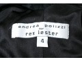 Andrea Polizzi Elegant Black Gathered Floor Length Sleeveless Dress, Size 4