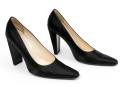 Prada Chic Black Satin Pumps, Size 37 1/2