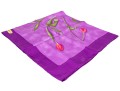 Salvatore Ferragamo Lovely Purple And Green Vintage Silk Tulip Motif Scarf