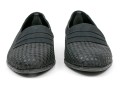 Bally Handsome Black Basketweave Fabric Loafers, Size 7 M