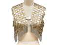 RobJoe Italian Fashion Spectacular Two Tone Chain Mail Style Metal Vest