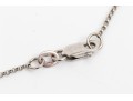 14K White Gold Accent Diamond Circular Pendant Necklace