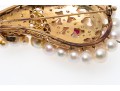 14k Yellow Gold Spectacular Cultured Pearl Cluster Brooch