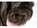 Stylish Tannish Brown Raccoon Fur Hooded Zip Jacket