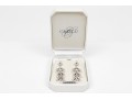 Shimmering Sterling And White Zirconia Chandelier Earrings