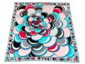 Emilio Pucci Lovely Dahlia Floral Motif Vintage Silk Scarf
