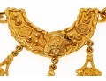Impressive Bold Gold Tone Ganesh Motif Bib Necklace