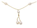 14k Yellow Gold Classic Tin Cup Cultured Freshwater Pearl Style 