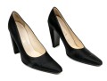 Prada Chic Black Satin Pumps, Size 37 1/2