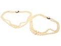 Lovely Lot Of Fwo Vintage Double Strands Of Graduated Coral Bead Necklaces