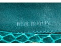 Judith Leiber Handsome Teal Lizard Mini Purse/key Chain