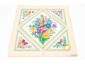 Gucci Vintage New Old Stock Floral Butterfly Cotton Neck Scarf, Ivory, With Packaging