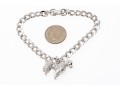 Sterling Silver Fun Poodle Motif Charm Bracelet