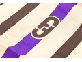Salvatore Ferragamo Striking Vintage Logo Striped Silk Scarf