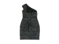 Hervé Léger Striking Black One Shoulder Sheath Dress, Size XS
