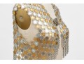 RobJoe Italian Fashion Spectacular Two Tone Chain Mail Style Metal Vest