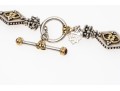 Elyse Ryan Beautiful 18k And Granulated Sterling Silver Lozenge Link Necklace