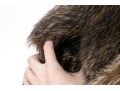 The Tepper Collection NY Tannish Brown Raccoon Fur Hooded Zip Jacket