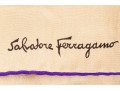 Salvatore Ferragamo Striking Vintage Logo Striped Silk Scarf