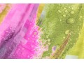 Givenchy Lovely Purple And Green Vintage Silk Scarf