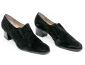 Salvatore Ferragamo Handsome Black Suede Loafer, Size 10B