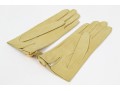 Hermès Paris New Vintage Unworn Yellowish Ivory Leather Gloves, Size 7
