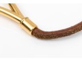 Hermes Stylish Leather Hook And Loop Bracelet