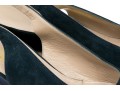 Salvatore Ferragamo Fun Blue Suede And Grosgain Slingback Wedges, Size 10B