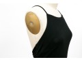 Andrea Polizzi Elegant Black Gathered Floor Length Sleeveless Dress, Size 4